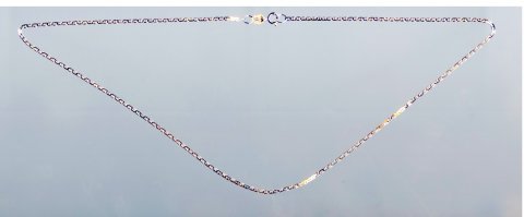 50 cm twisted necklace in sterling silver 925