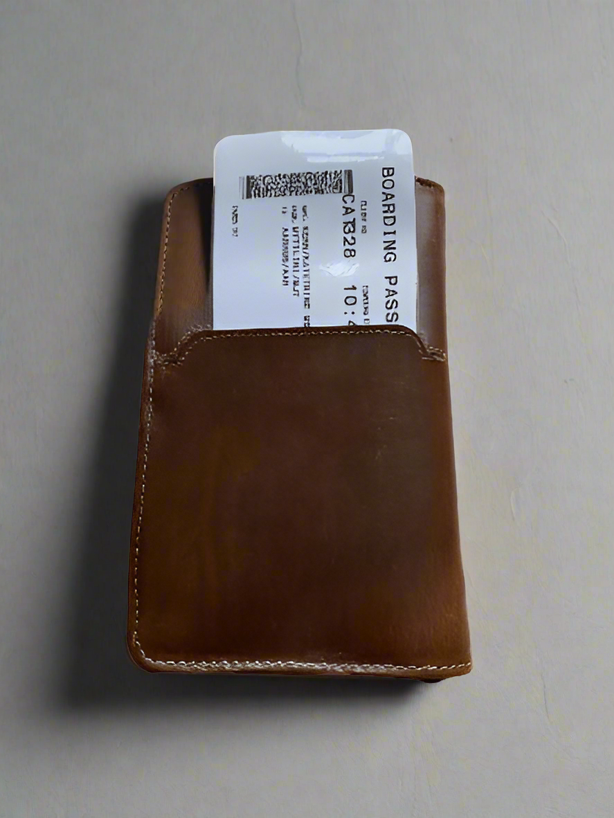 Passport wallet with Greenland map and motifs