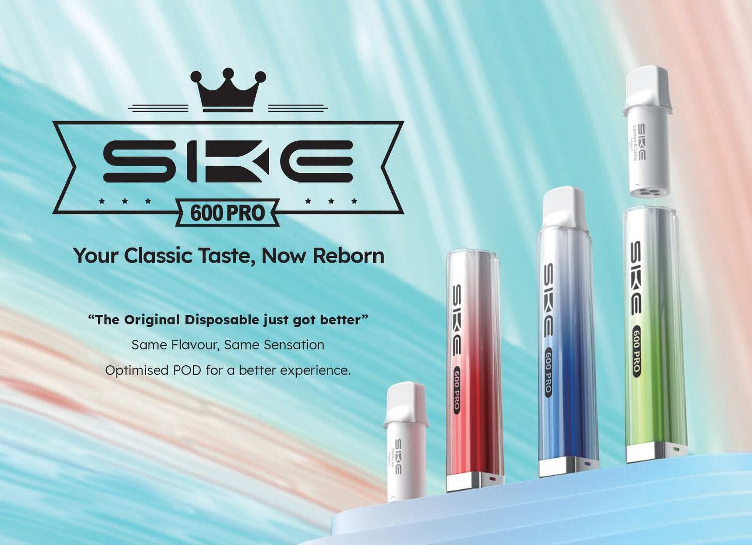 SKE | 600 Pro Pre-Filled Pod Vape Kit | 20mg nikotinsalt | Udskiftelig Pod