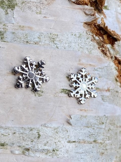 Ørestikker i sterling sølv 925 "snefnug"