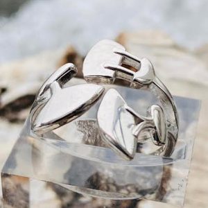 Adjustable ring with ulos in 925 sterling silver